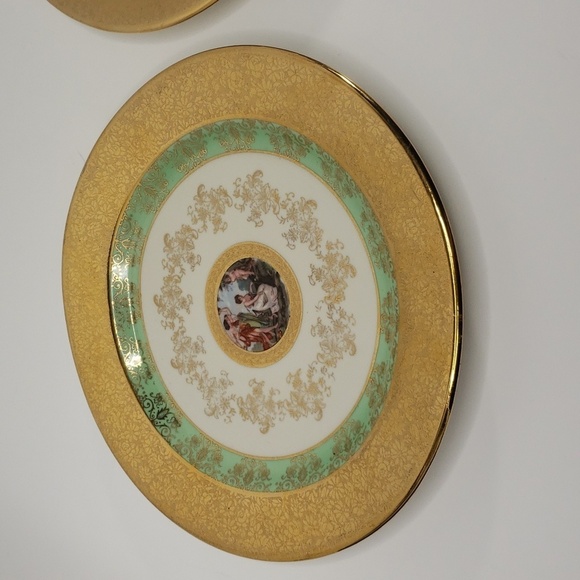 2 Le Mieux China 24 karat hand decorated 9" plates - Picture 3 of 7